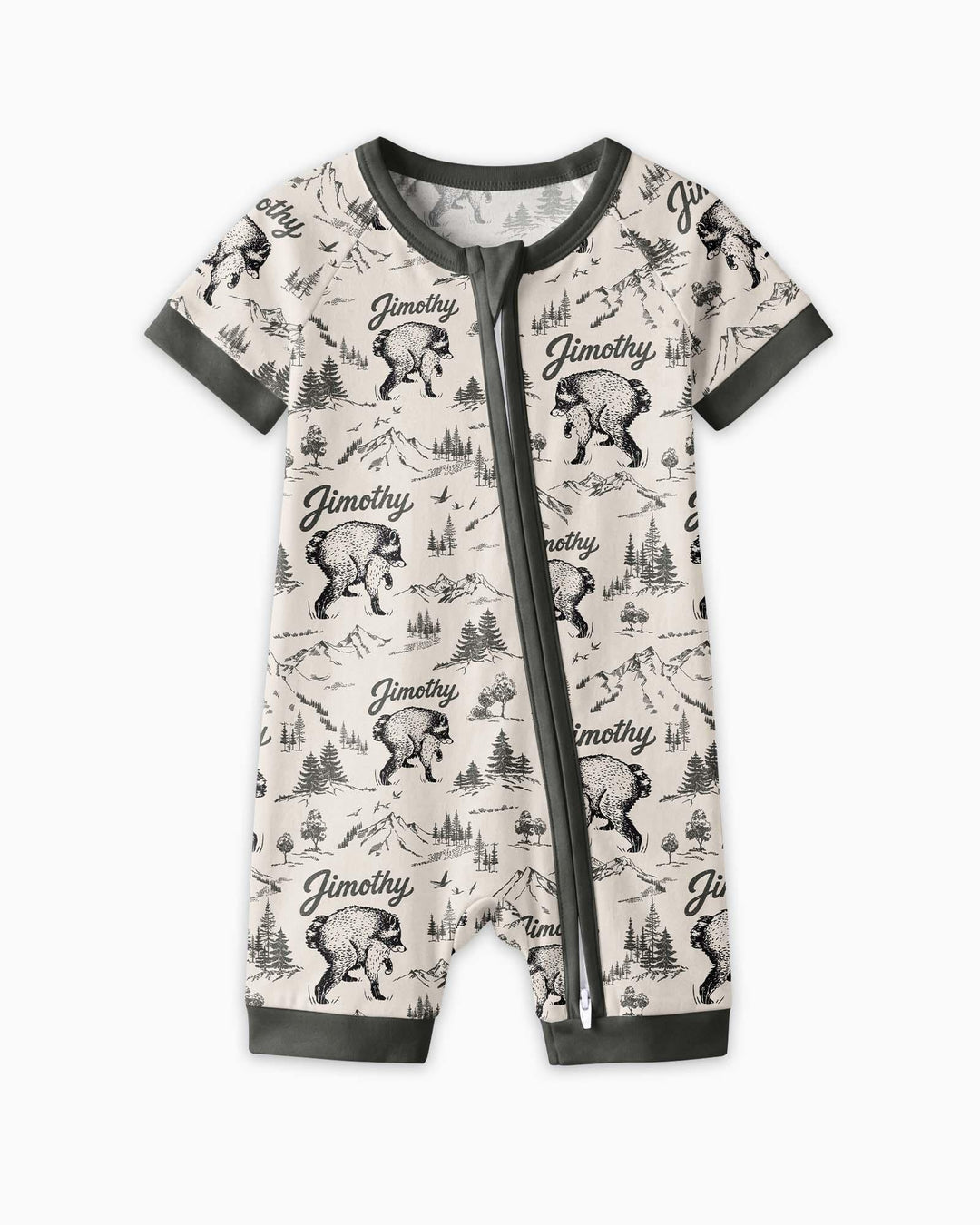 Vintage Jimothy Racoon Family Matching Bamboo Shorty Zippy