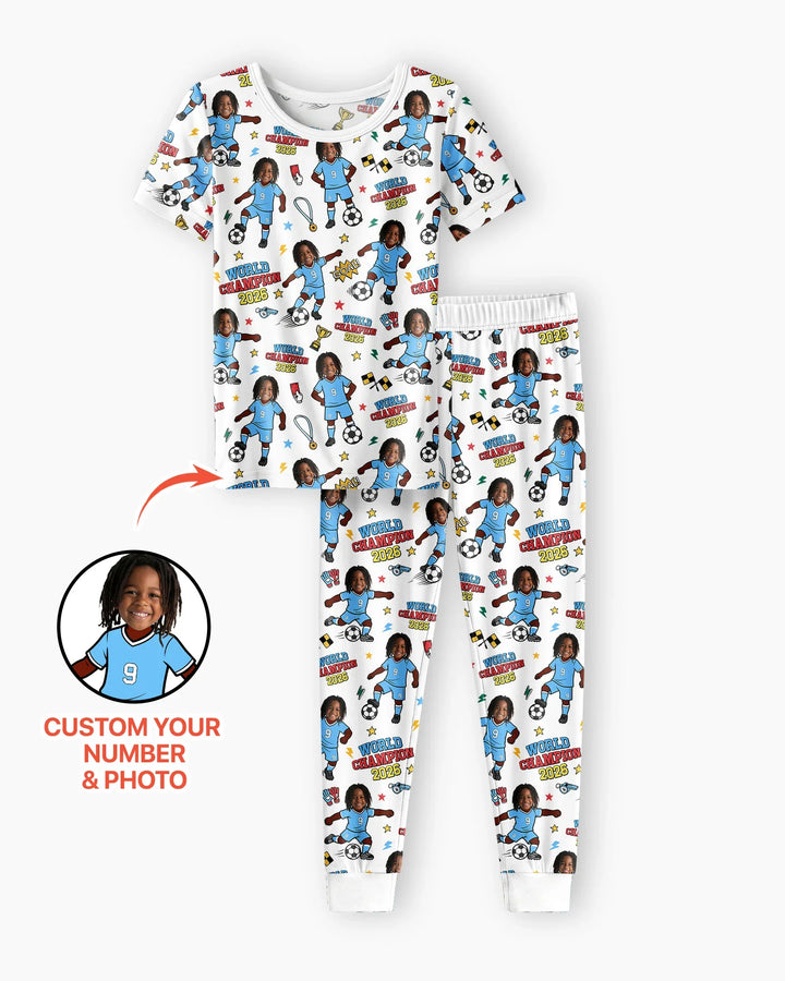 Zweiteiliges, kurzärmliges Pyjama-Set mit Marienkäfern