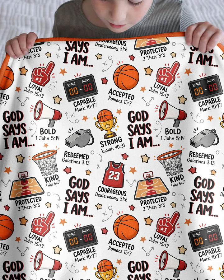 Basketball God Says I Am Bamboo Blanket