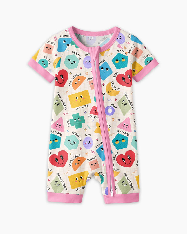 Happy Shape Squad Family Matching Bamboo Shorty Zippy