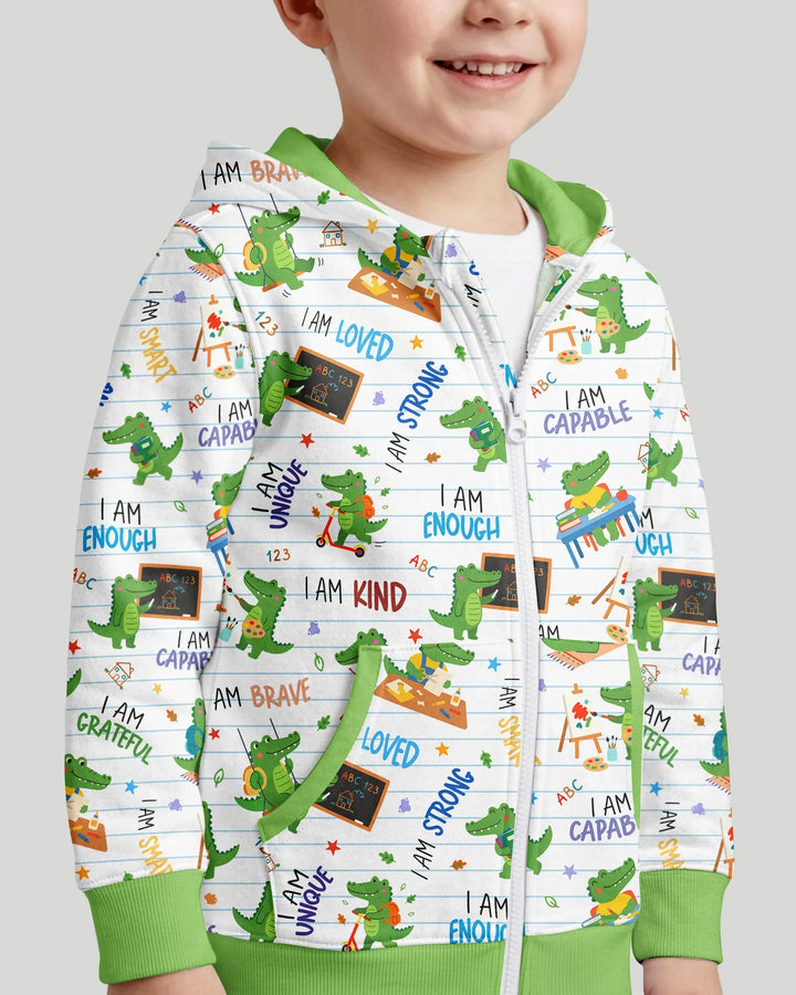 Brave Gator Days Bamboo Zip Hoodie