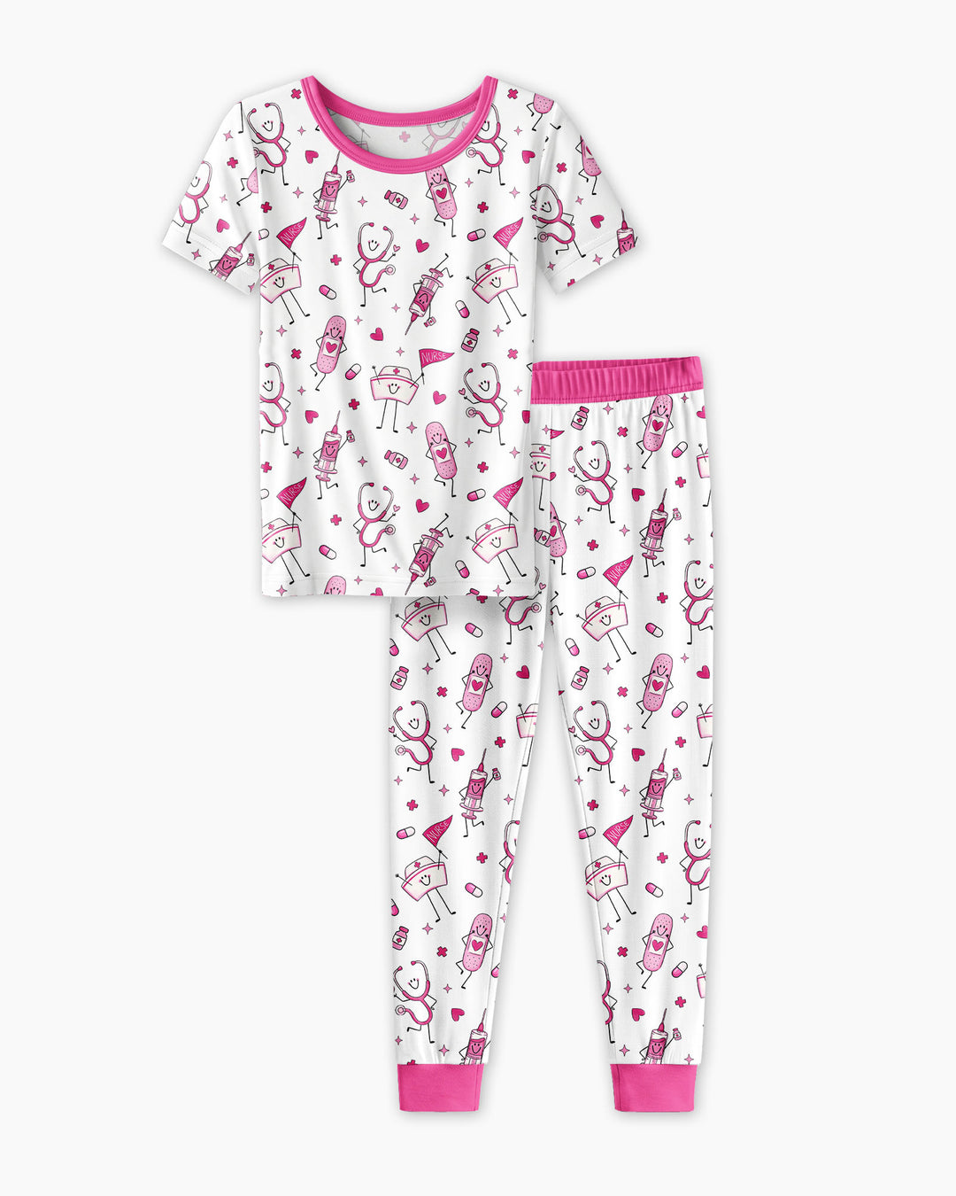 Zweiteiliges, kurzärmliges Pyjama-Set mit Marienkäfern