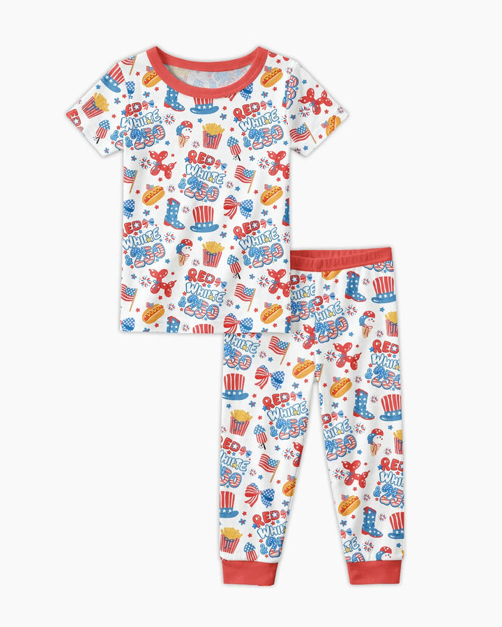 Zweiteiliges, kurzärmliges Pyjama-Set mit Marienkäfern