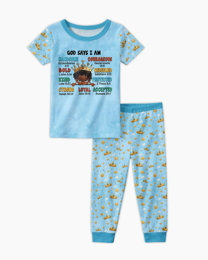 Zweiteiliges, kurzärmliges Pyjama-Set mit Marienkäfern