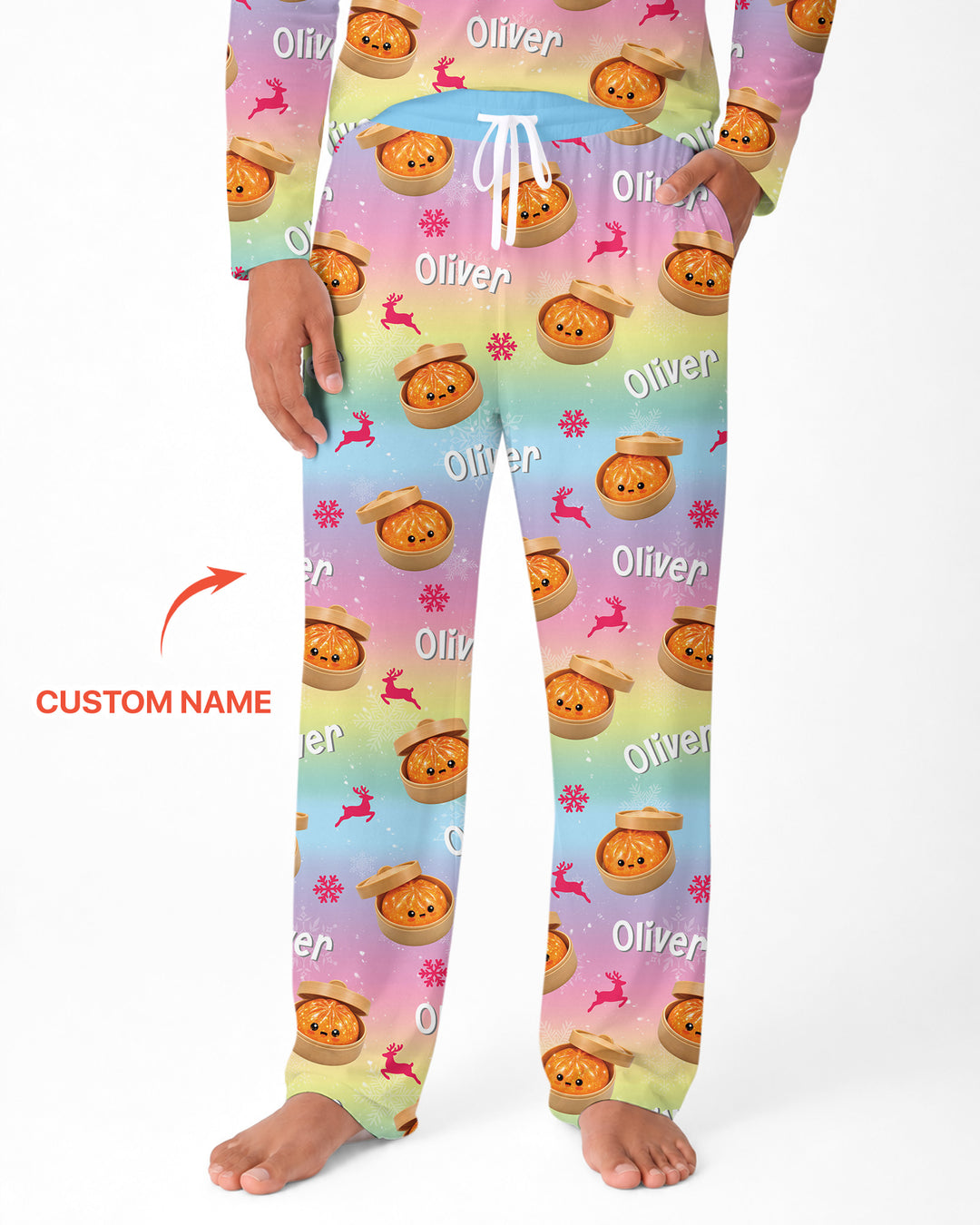 Christmas Cutie Dumpling Bamboo Men's Pajama Set