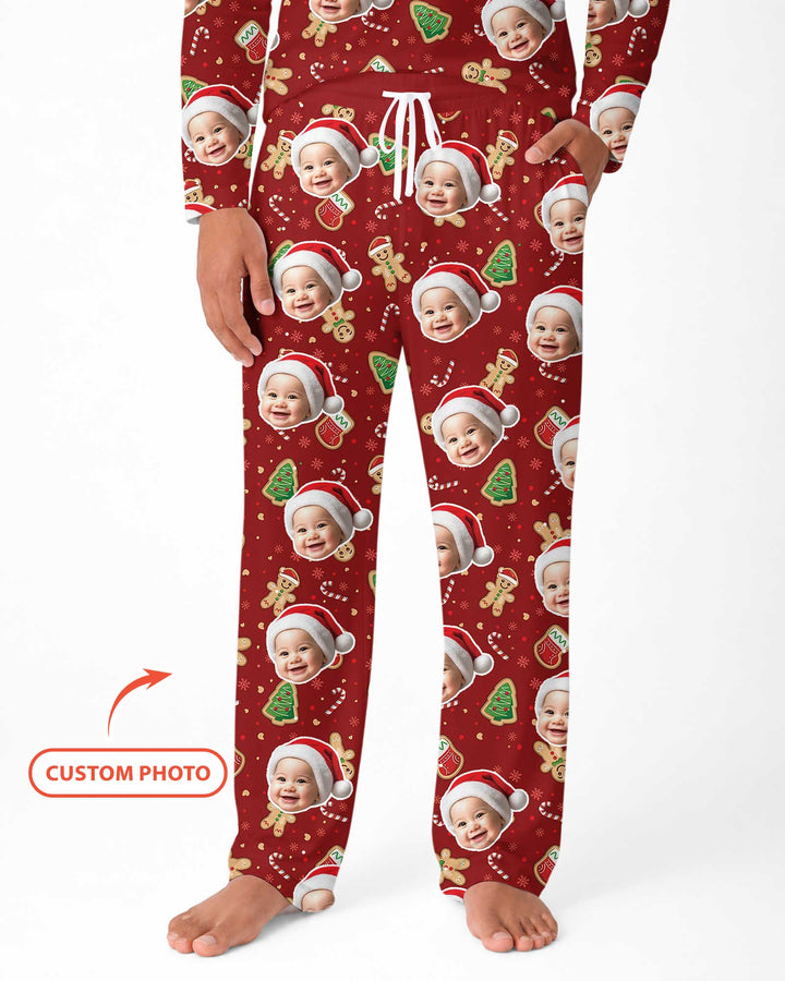 Custom Photo Funny Family Bamboo Men's Pajama Set
