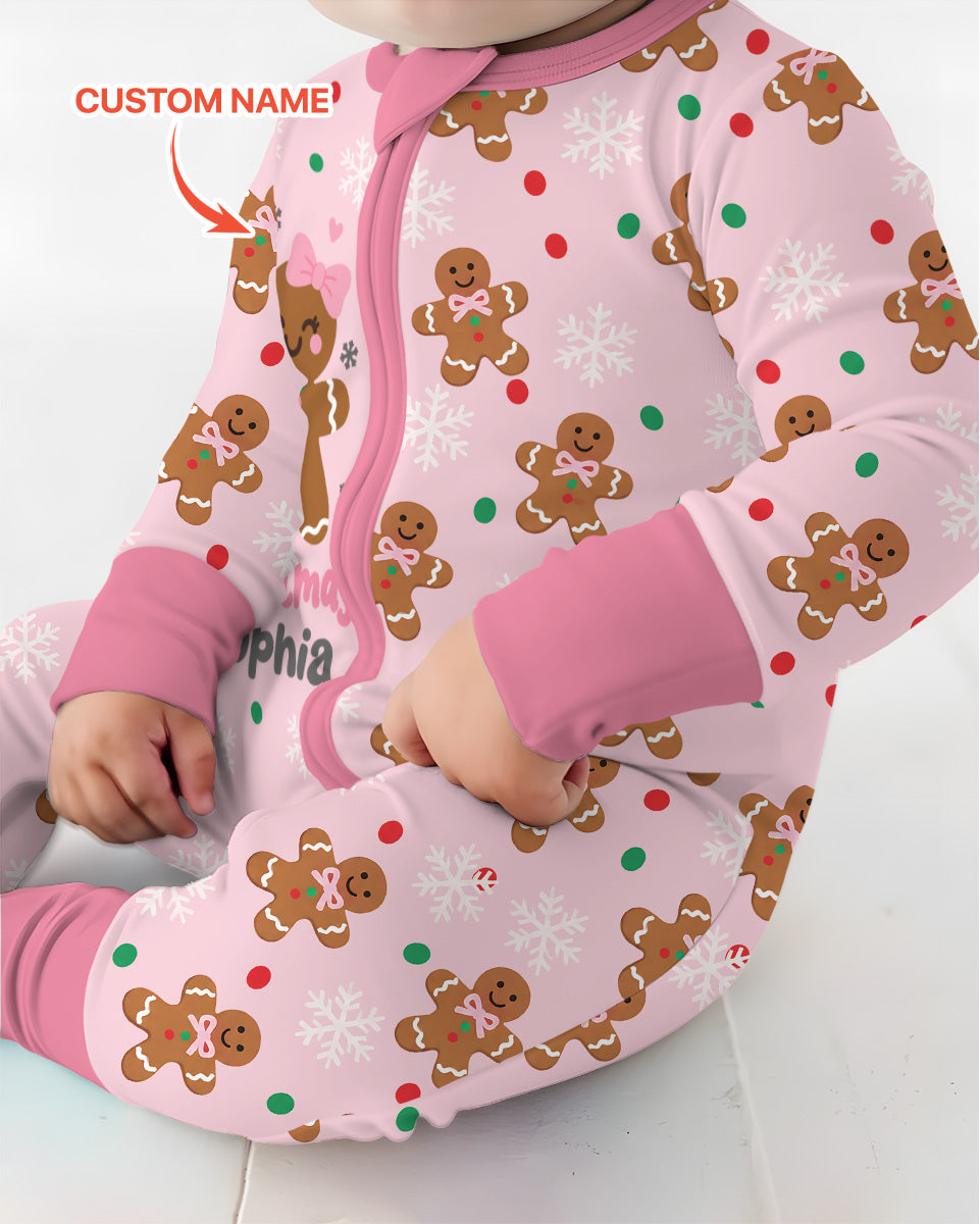 Custom Name My First Christmas  Bamboo Convertible Zippy