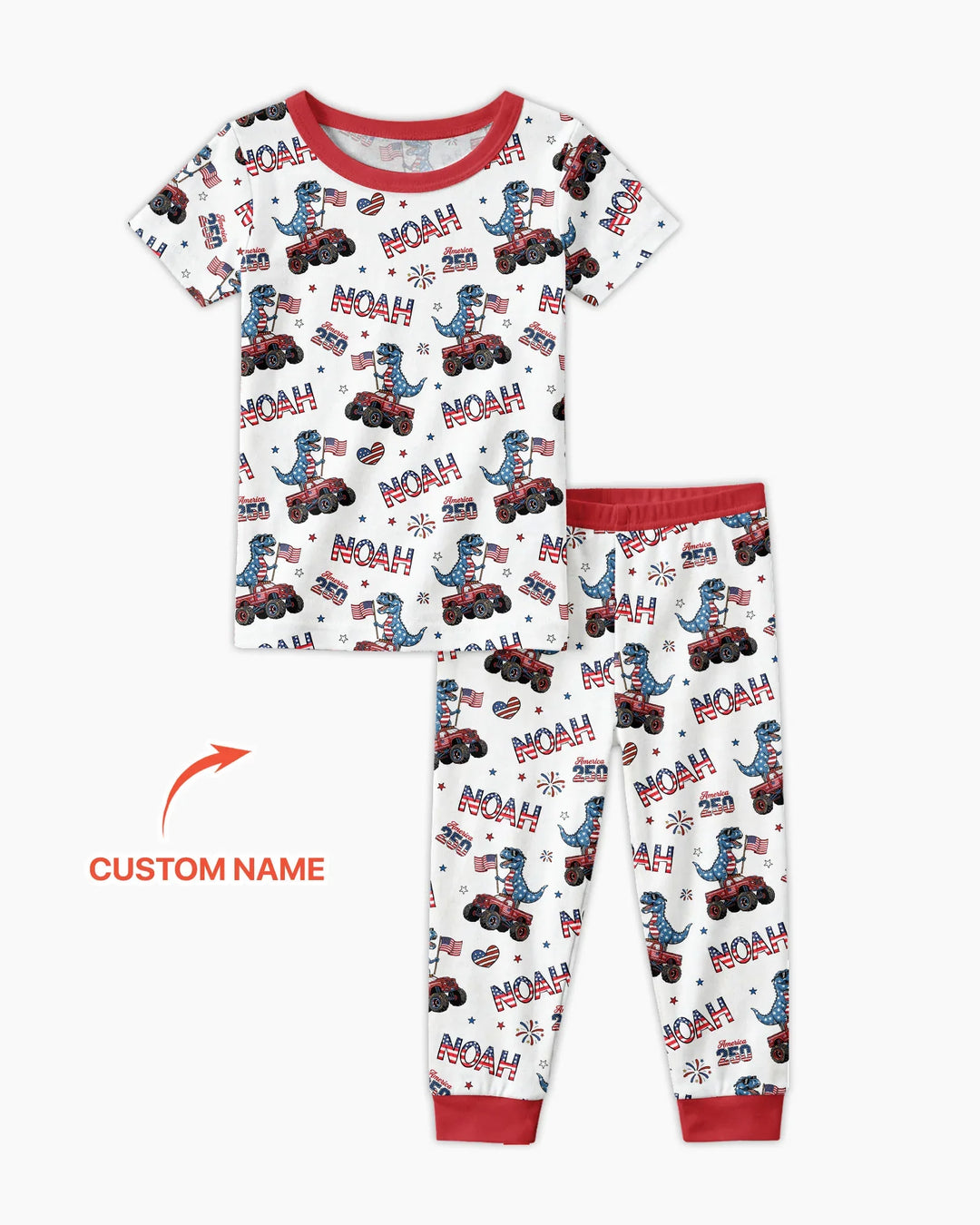 Zweiteiliges, kurzärmliges Pyjama-Set mit Marienkäfern