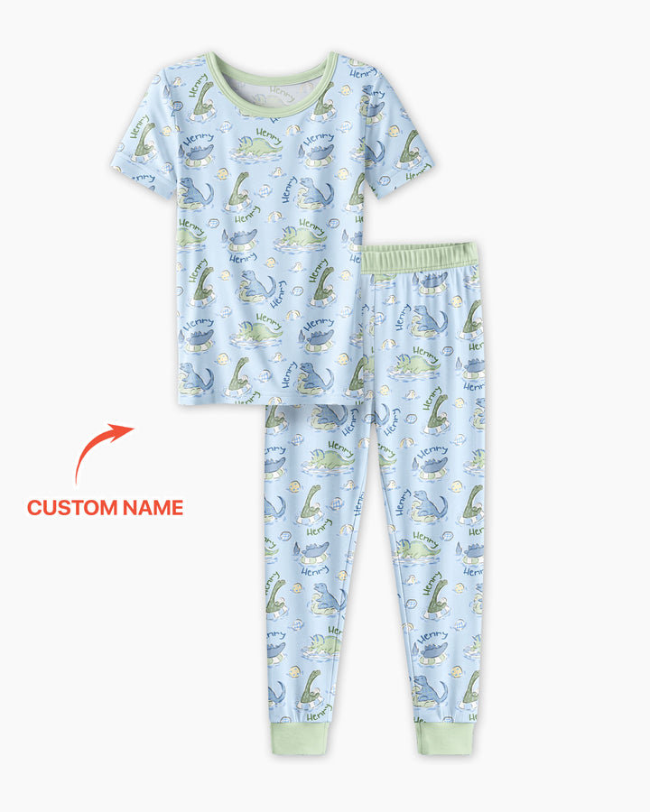 Zweiteiliges, kurzärmliges Pyjama-Set mit Marienkäfern