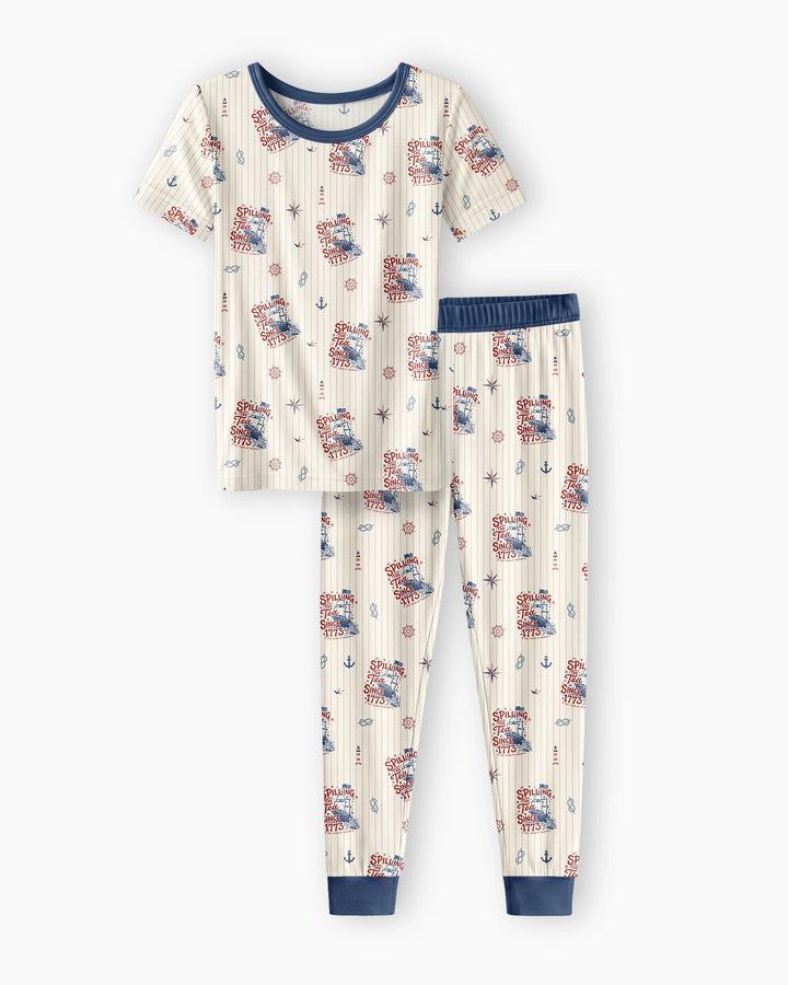 Zweiteiliges, kurzärmliges Pyjama-Set mit Marienkäfern