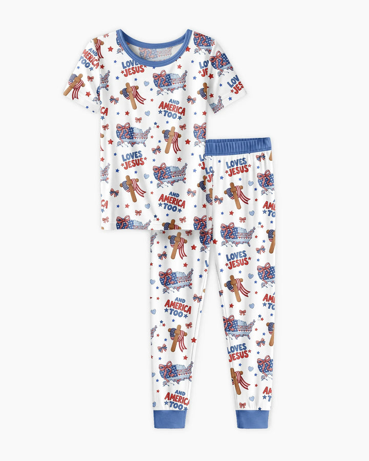 Zweiteiliges, kurzärmliges Pyjama-Set mit Marienkäfern