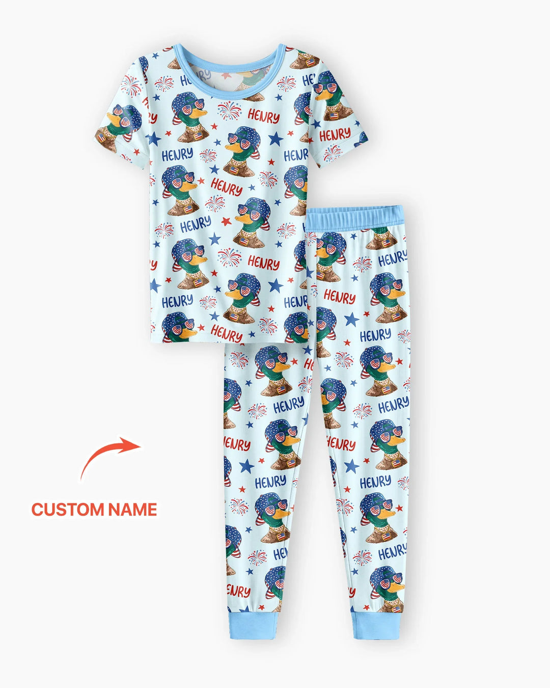 Zweiteiliges, kurzärmliges Pyjama-Set mit Marienkäfern