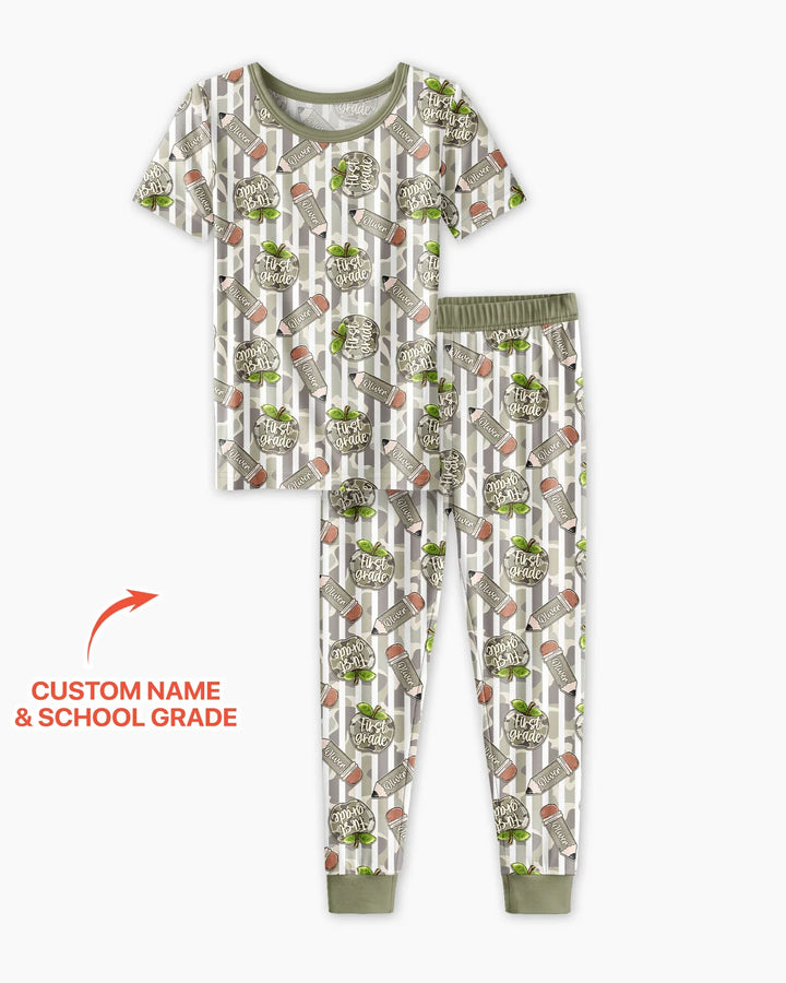 Zweiteiliges, kurzärmliges Pyjama-Set mit Marienkäfern