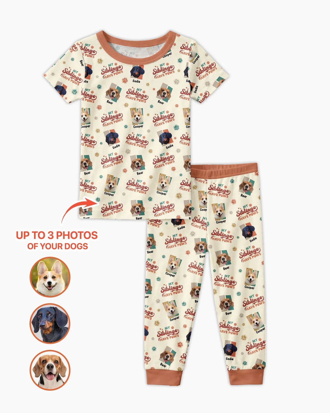 Zweiteiliges, kurzärmliges Pyjama-Set mit Marienkäfern