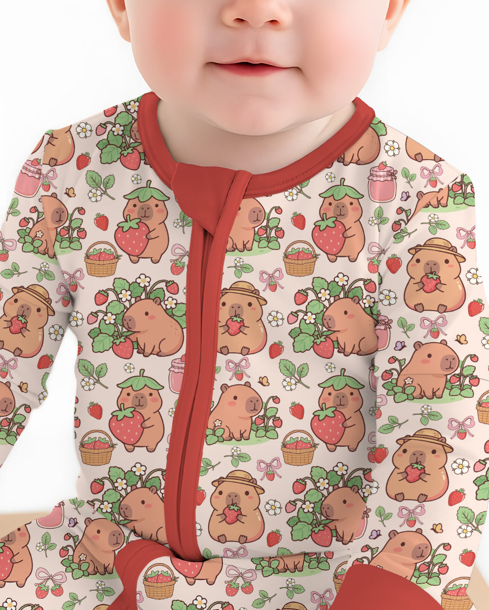Capybara Strawberry Bamboo Convertible Zippy