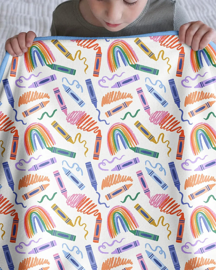 Crayon Chaos Bamboo Blanket