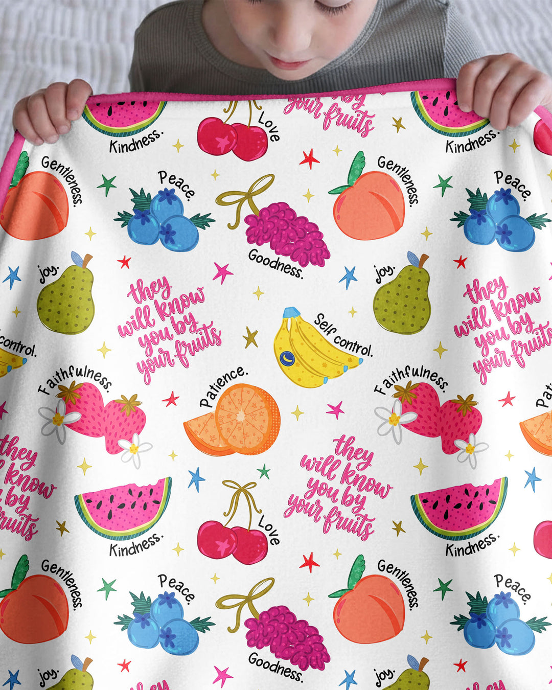 They Will Know You By Your Fruits Bamboo Blanket