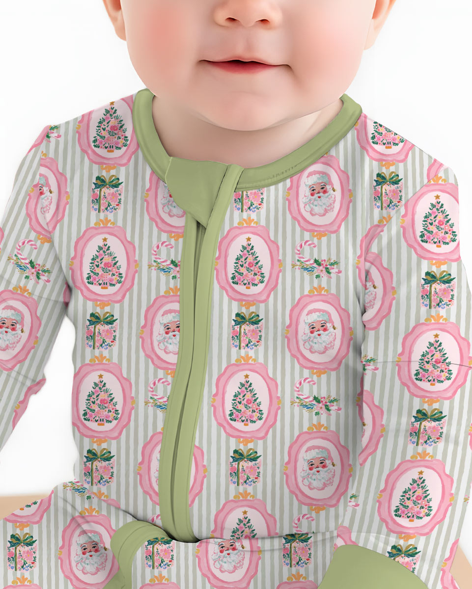 Pink Vintage Christmas Bamboo Convertible Zippy