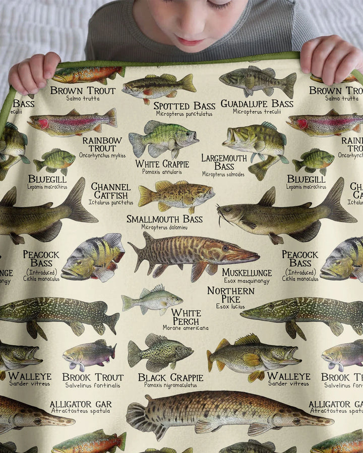 Fish Of America Bamboo Blanket