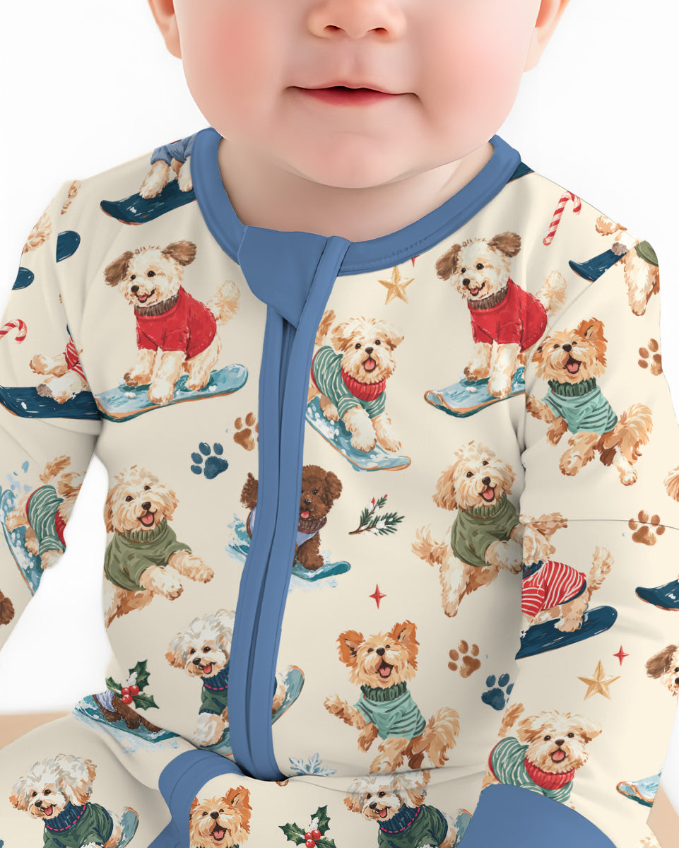 Snowboarding Dogs Bamboo Convertible Zippy