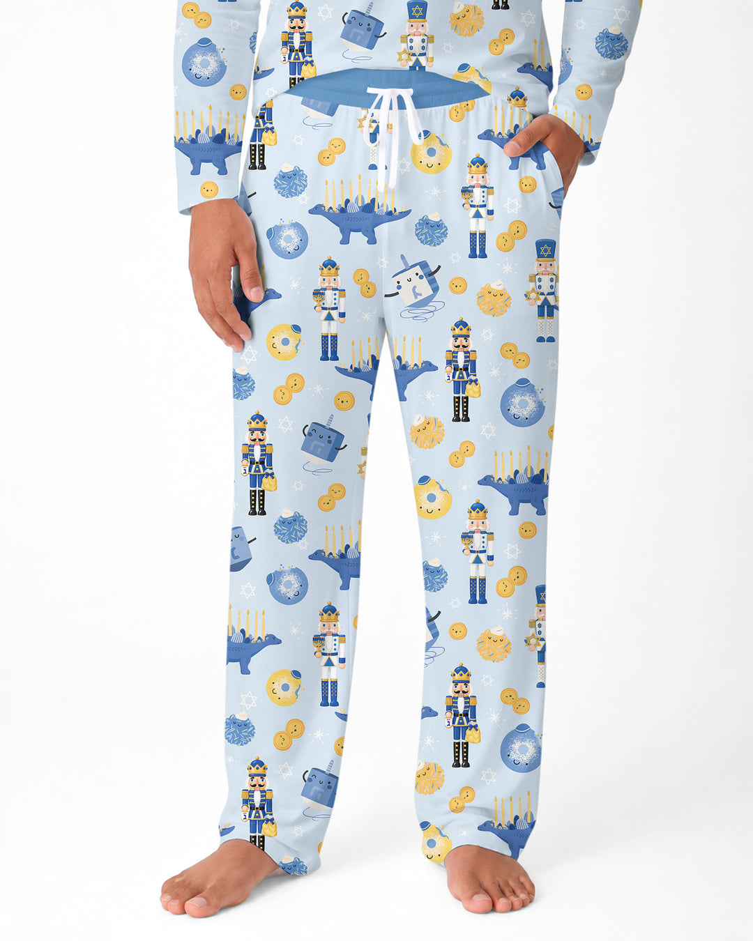 Hanukkah Nutcracker King Family Matching Bamboo Men's Pajama Set