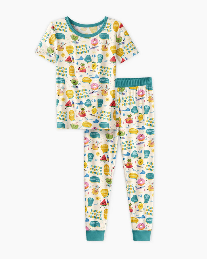 Zweiteiliges, kurzärmliges Pyjama-Set mit Marienkäfern