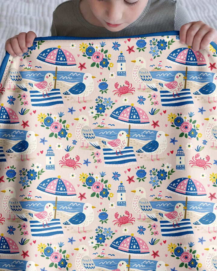 A Day At The Shore Bamboo Blanket