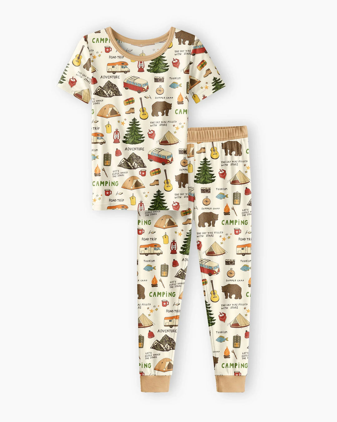 Zweiteiliges, kurzärmliges Pyjama-Set mit Marienkäfern
