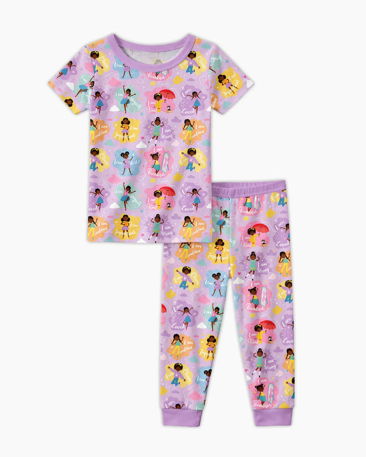 Zweiteiliges, kurzärmliges Pyjama-Set mit Marienkäfern