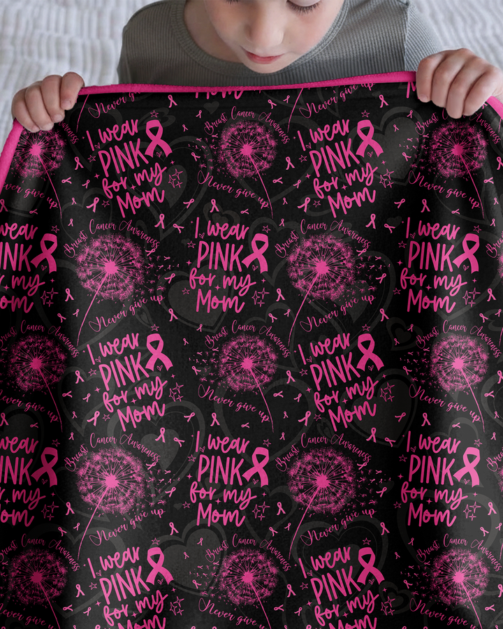 I Wear Pink For My Mom Bamboo Blanket