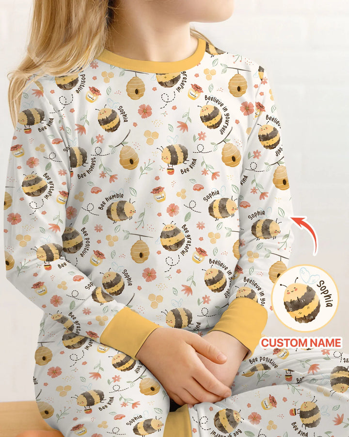 Zweiteiliges Langarm-Pyjama-Set mit Sommerfrüchten