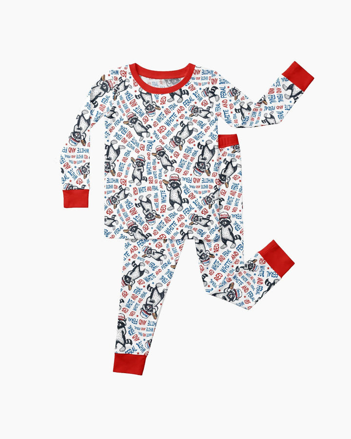 Zweiteiliges Langarm-Pyjama-Set mit Sommerfrüchten