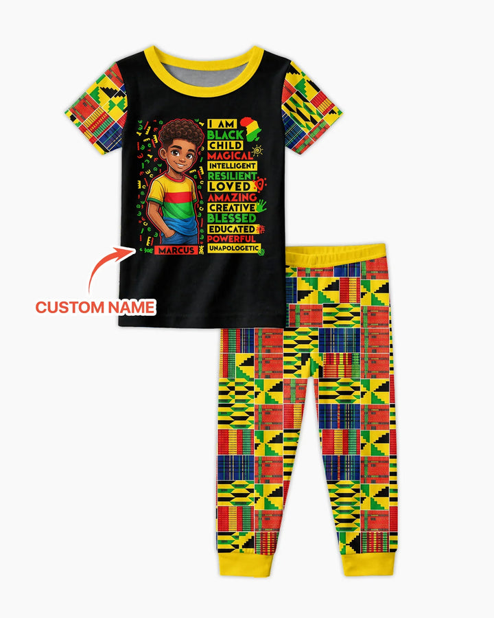 Zweiteiliges, kurzärmliges Pyjama-Set mit Marienkäfern