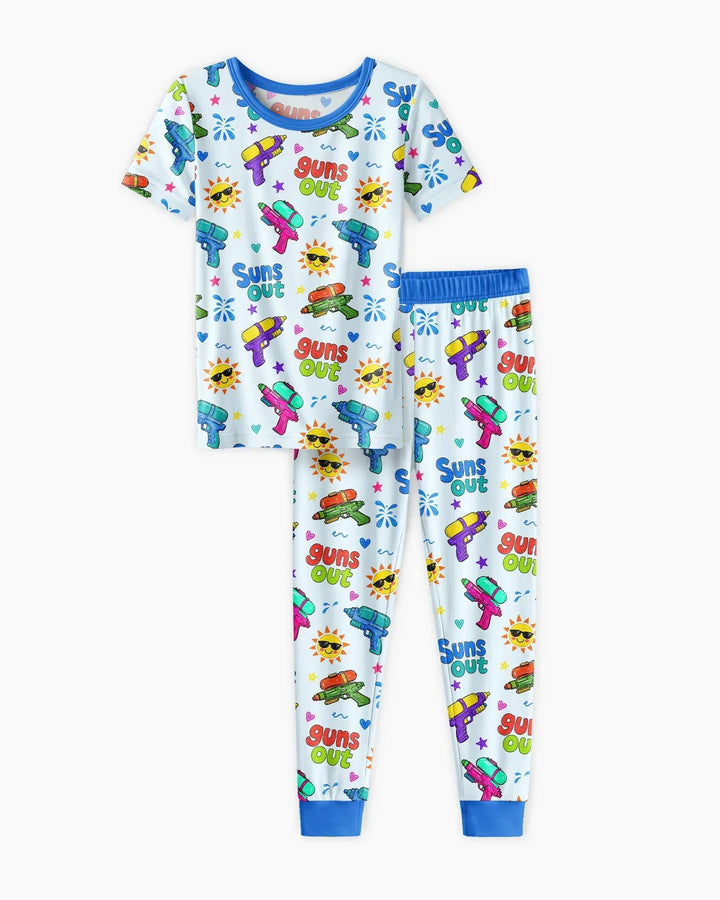 Zweiteiliges, kurzärmliges Pyjama-Set mit Marienkäfern