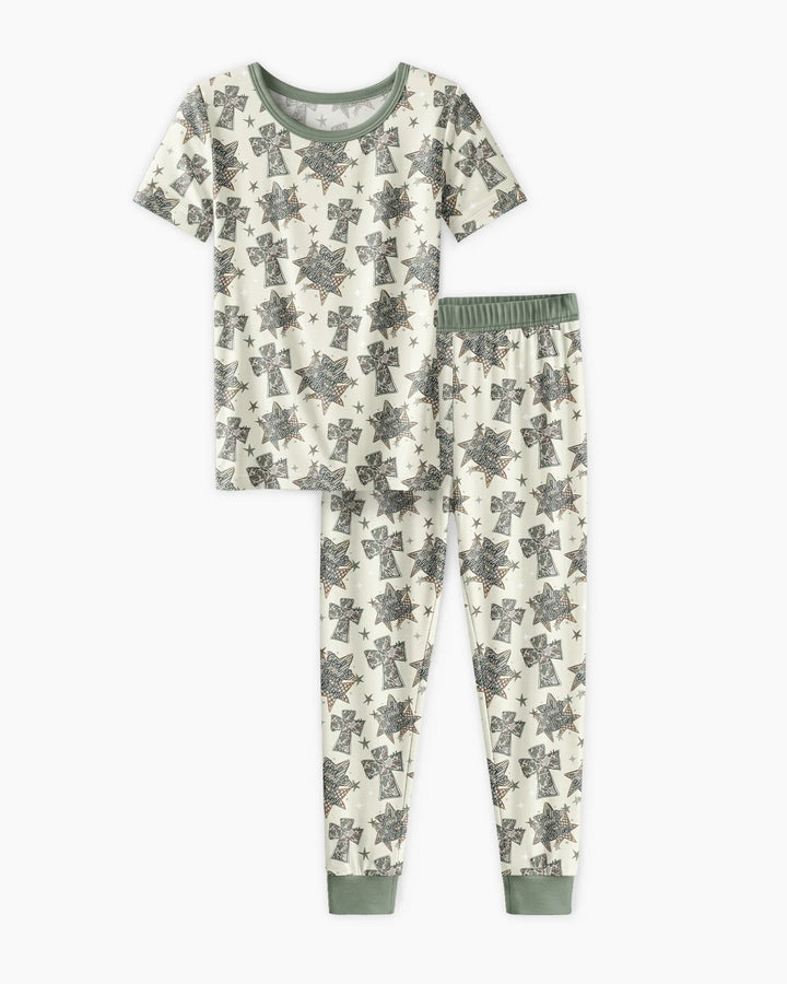 Zweiteiliges, kurzärmliges Pyjama-Set mit Marienkäfern