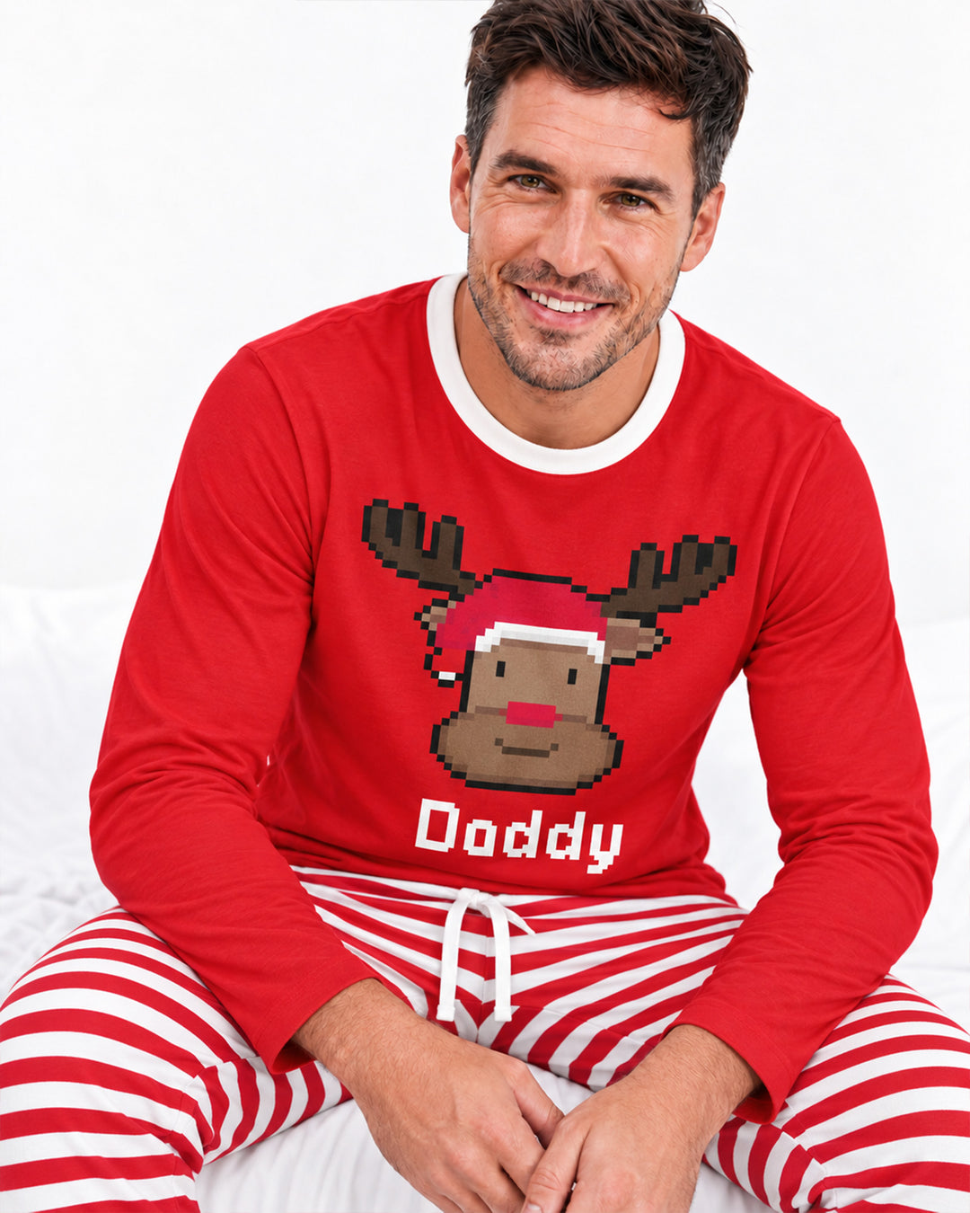 Merry Pixel Pals Bamboo Men's Pajama Set