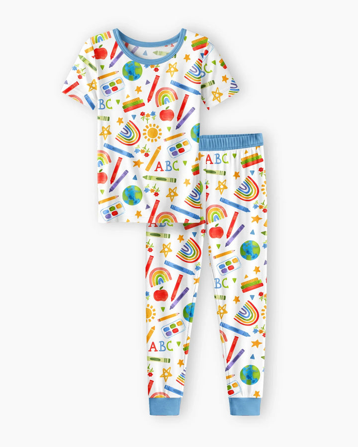 Zweiteiliges, kurzärmliges Pyjama-Set mit Marienkäfern