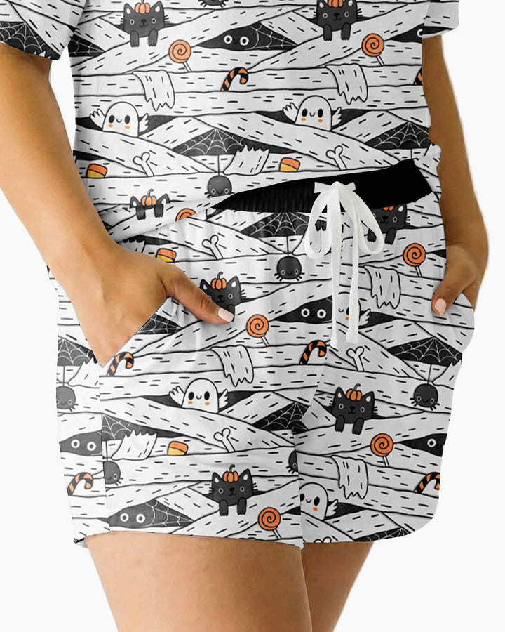 Little Mummy Crew Bamboo Women Short Sleeve Short Pajama Set