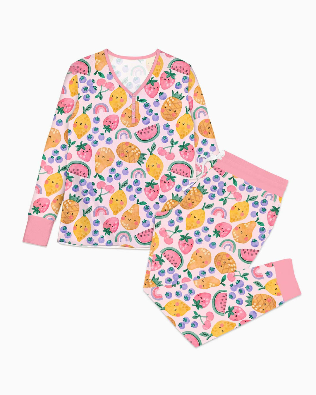 Fruitie Cuties Familien-Pyjama-Set aus Bambus für Damen