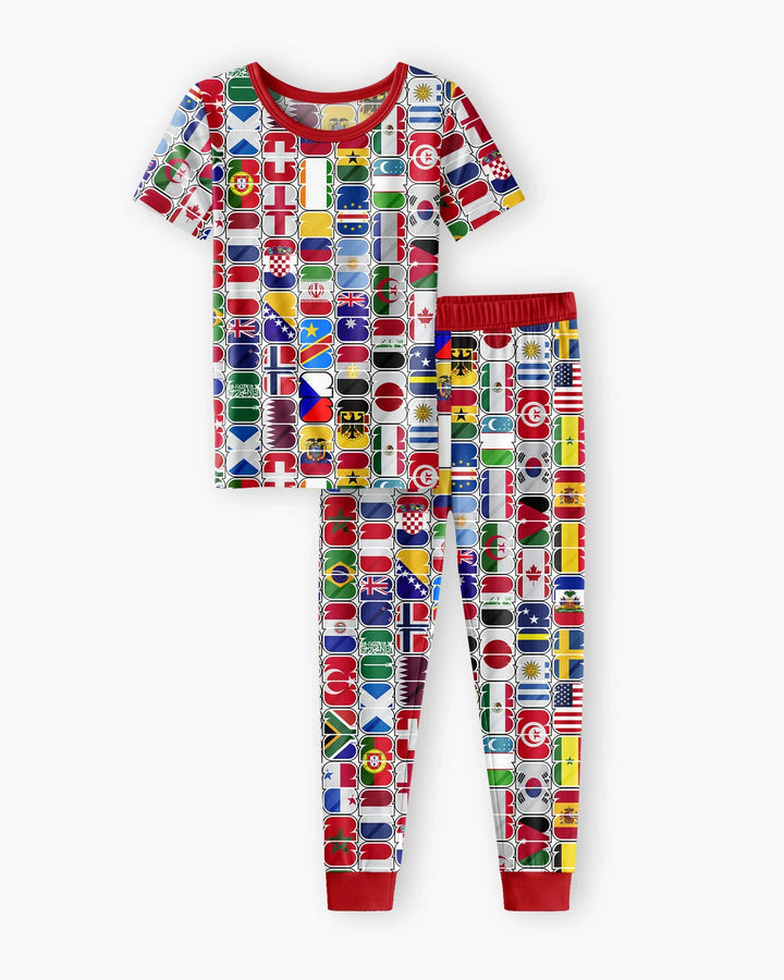 Zweiteiliges, kurzärmliges Pyjama-Set mit Marienkäfern