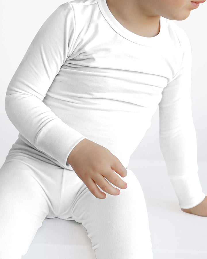 White Bamboo Two Piece Pajama Set