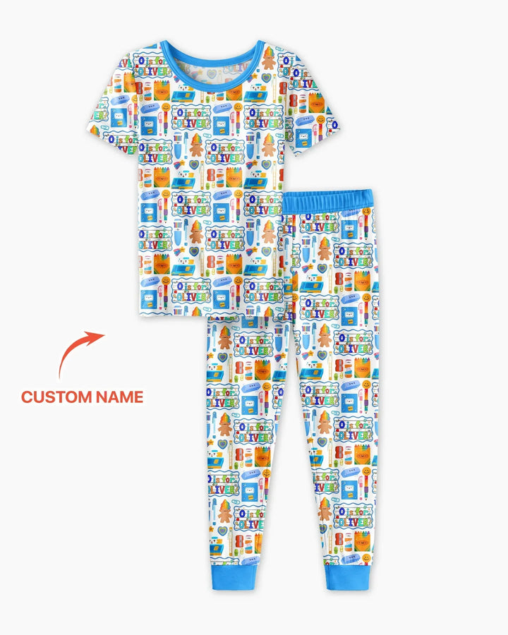 Zweiteiliges, kurzärmliges Pyjama-Set mit Marienkäfern