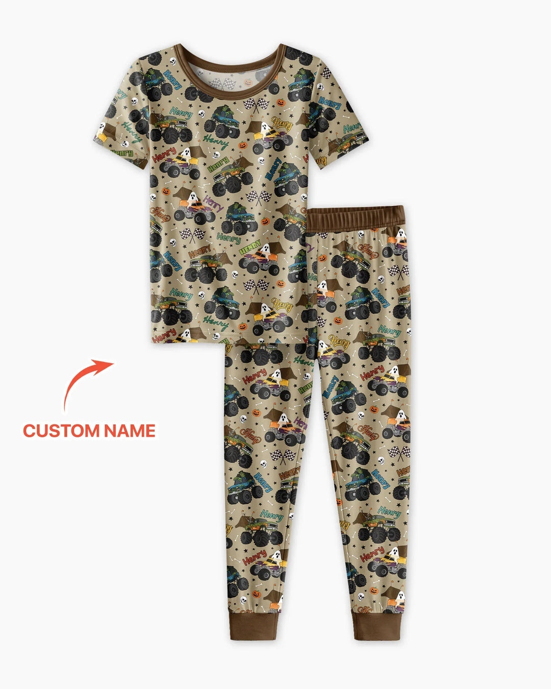 Zweiteiliges, kurzärmliges Pyjama-Set mit Marienkäfern