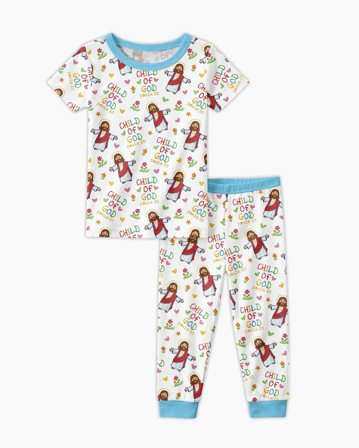 Zweiteiliges, kurzärmliges Pyjama-Set mit Marienkäfern