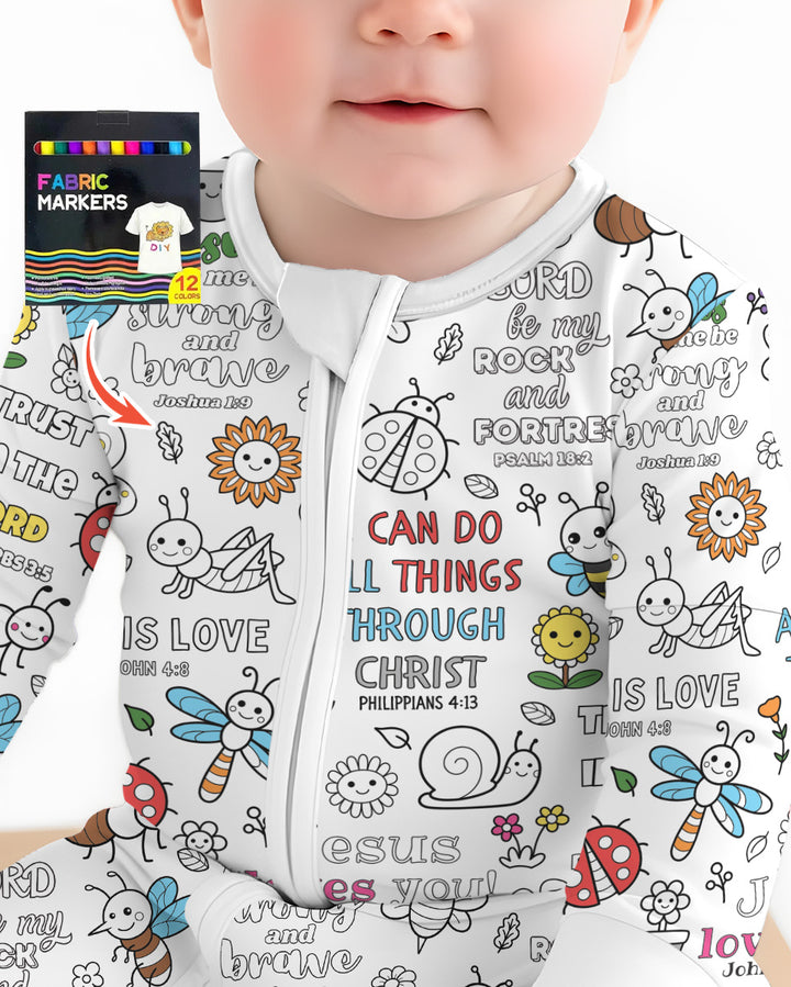 Joyful Garden Bible Verse Colorable Bamboo Convertible Zippy
