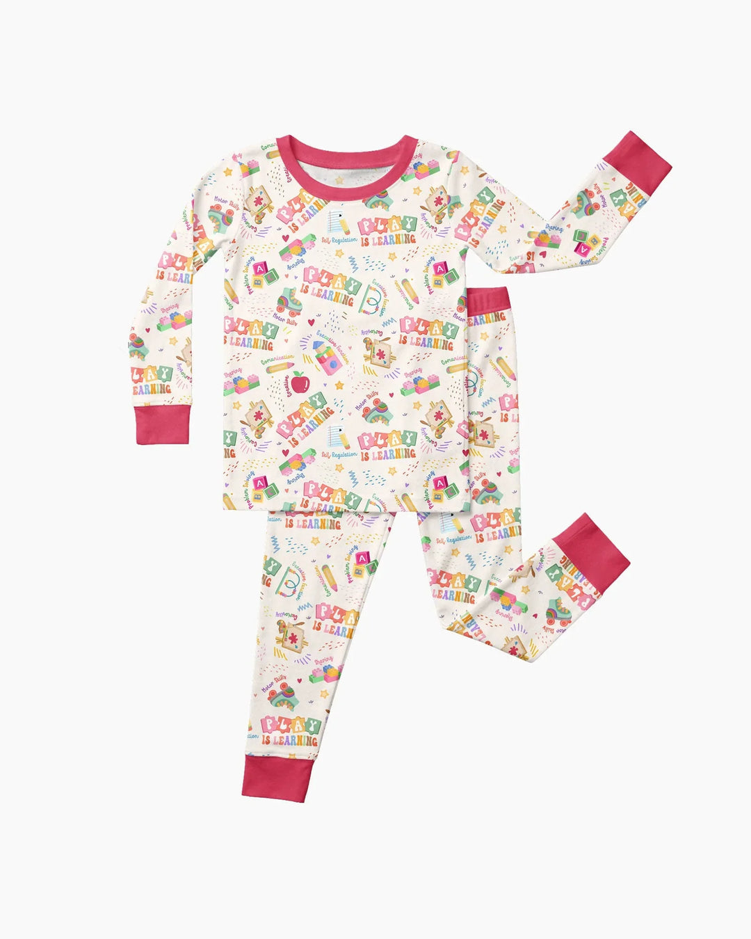 Play and Learn Bamboo Two Piece Long Sleeve Pajama Set