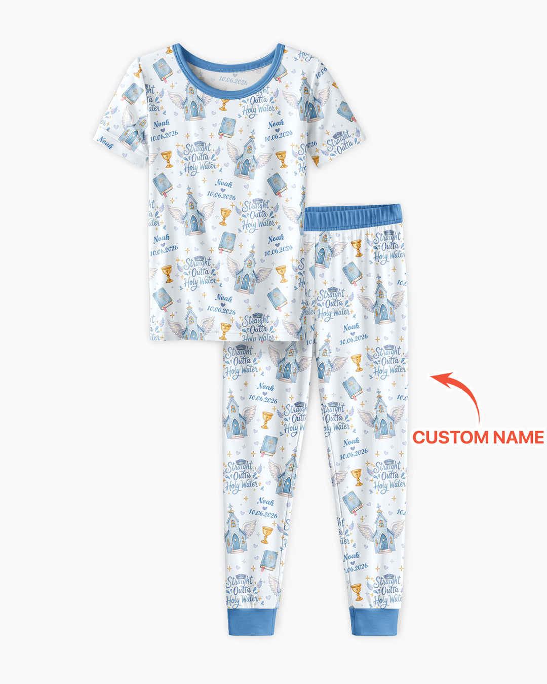 Zweiteiliges, kurzärmliges Pyjama-Set mit Marienkäfern