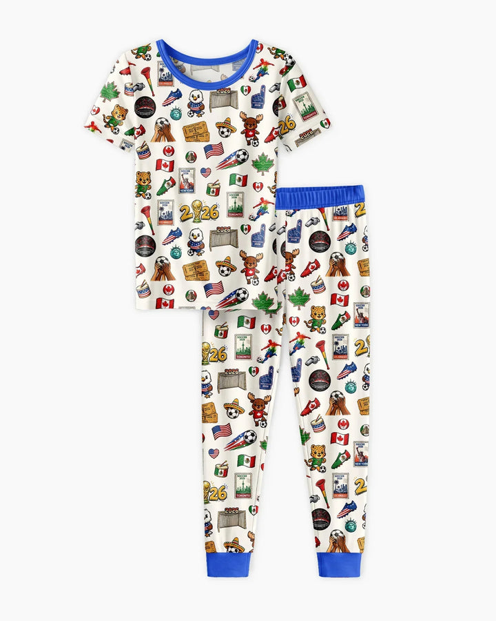Zweiteiliges, kurzärmliges Pyjama-Set mit Marienkäfern