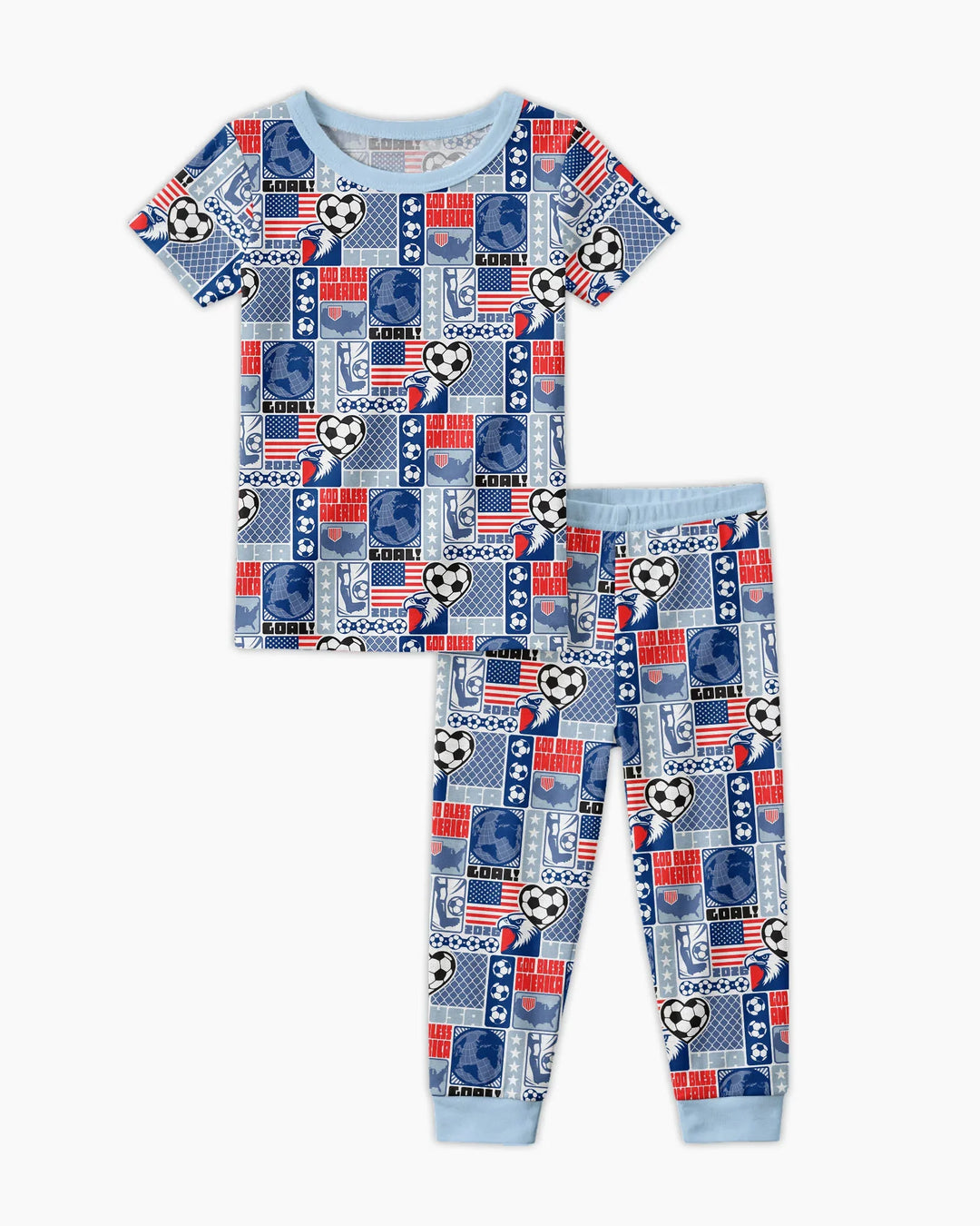Zweiteiliges, kurzärmliges Pyjama-Set mit Marienkäfern