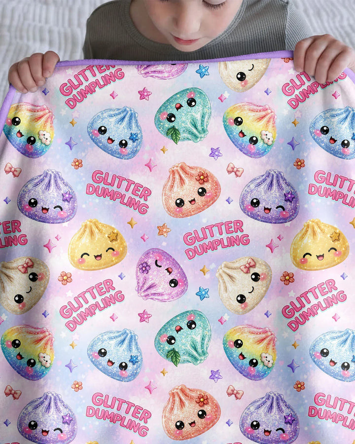 Glitter Dumpling Bamboo Blanket
